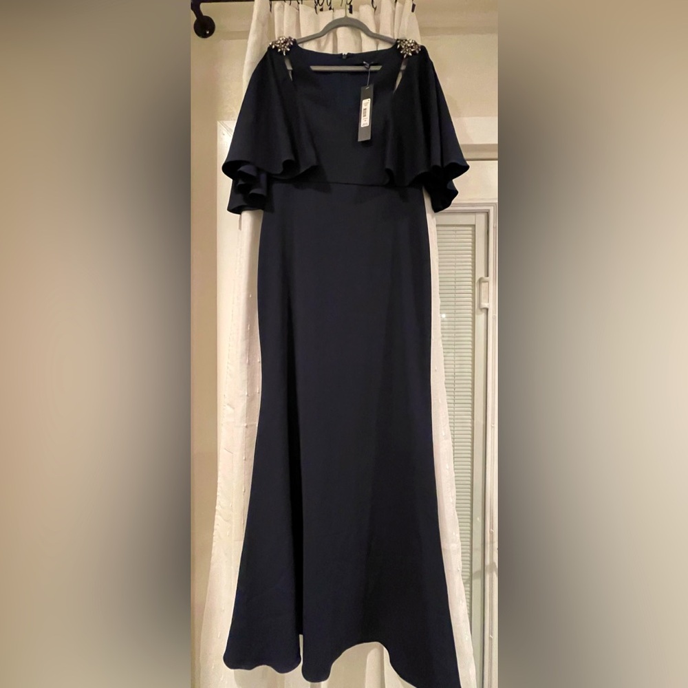 Badgley Mischka evening gown Navy New with tags